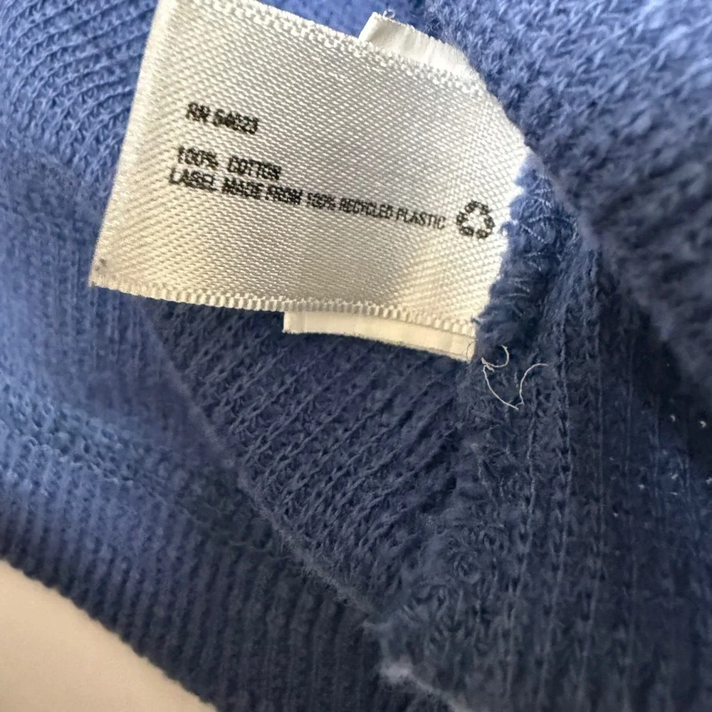 babyGap Gap Toddler Boys‎ Blue Cotton Thermal Waffle Knit Henley Hoodie 3 Years